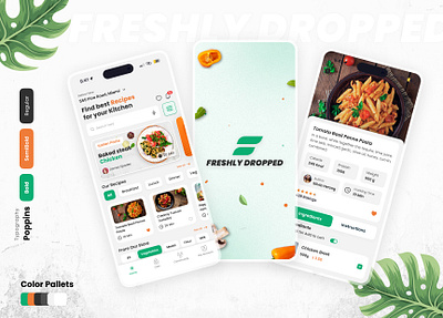 Freshly Dropped Recipe Ingredients Delivery App delivery app figma food mobile app recipe ui