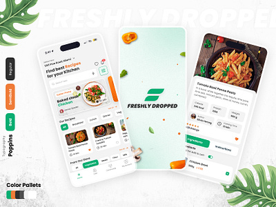 Freshly Dropped Recipe Ingredients Delivery App delivery app figma food mobile app recipe ui