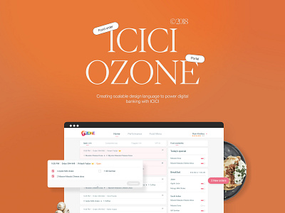 ICICI - Ozone app branding design food graphic design icici minimal office order portal staff ui ux vector vendor website