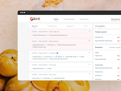 ICICI - Ozone app app design food icici minimal order portal ui user ux website