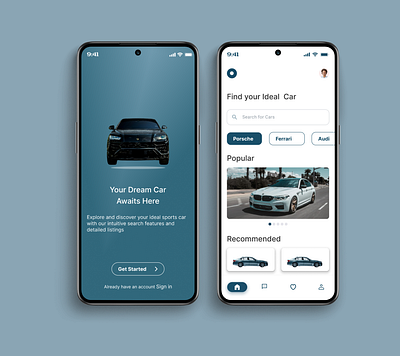 Automotive app automotive app design figma mobileapp ui uidesign uxdesign