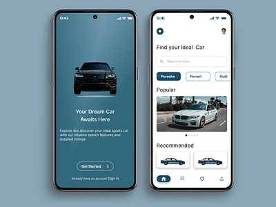 Automotive app automotive app design figma mobileapp ui uidesign uxdesign