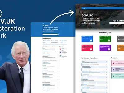 GOV.UK - WEB Site Restoration Work figma free goverment web site home page new new themes restoration ui web web design website website home page