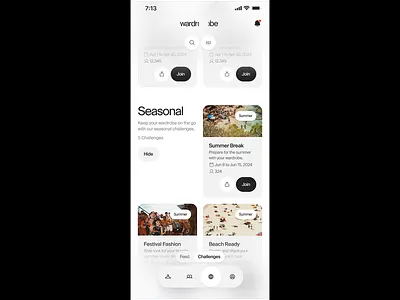 Wardrobe — Challenges app design figma minimal product design ui ui design ux ux ui