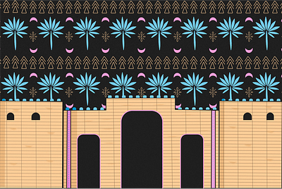 Bab Mekkah graphic design illustrations jeddah najdi pattern pattern