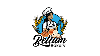 Bellum Bakery Logo Concept bakery blue branding chef cook design graphic design graphic logo green illustration logo logo design modern signature logo ui unique wheat