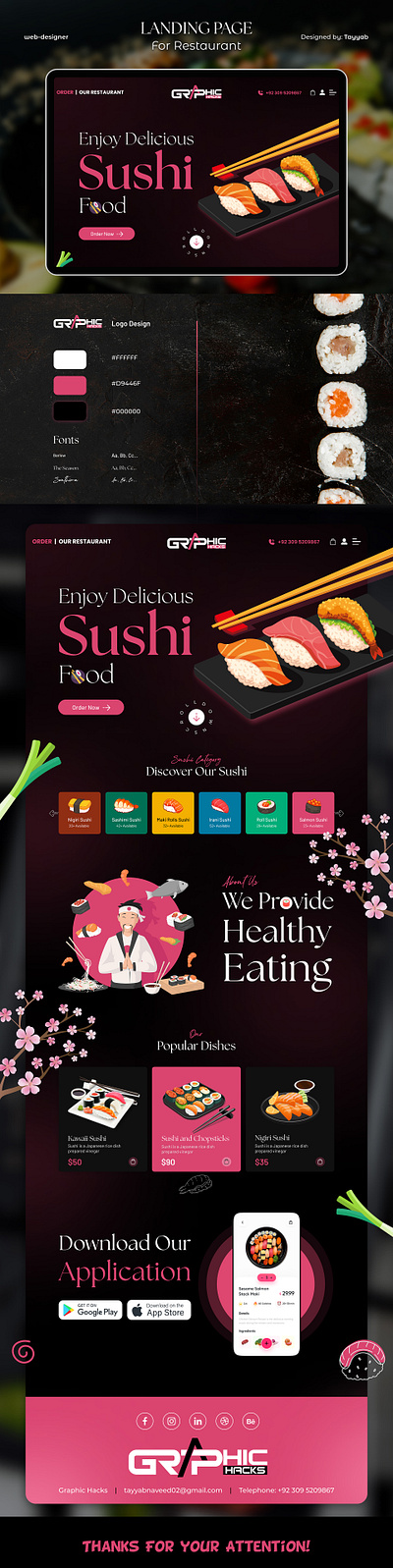 Food Landing Page | Ui/Ux Design branding food landing page graphic design restaurant webdesign ui
