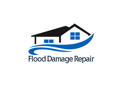 Flood Damage Repair Logo app branding design graphic design illustration logo logos typography ui vector