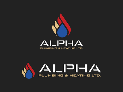Alpha Plumbing & Heating Logoset blue collar brand design branding colorful corporate corporate logo design design tips font graphic design heating identity identity design illustration logo logomark plumbing typography