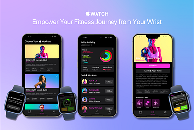 Apple Watch Fitness App Cross Functionality apple apple watch figma fitness ios ui ui design ux ux design uxui design