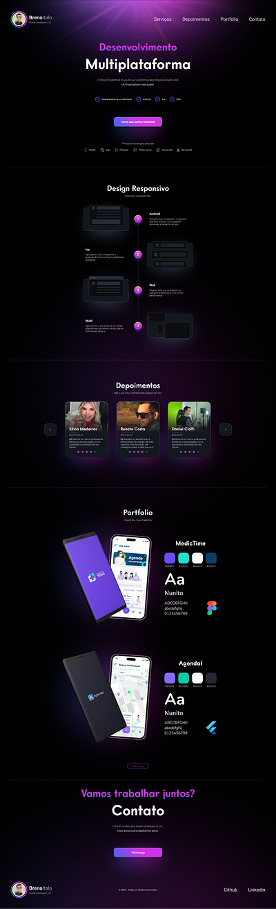 Breno Italo's Landing paged animation branding breno brenoitalo brenoitalo16 design experiencia do usuário graphic design interface do usuario landing page logo mobile ui ux web
