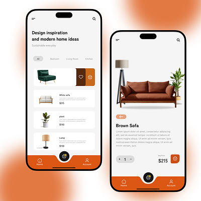 Home idea app farnichar graphic design sofa ui