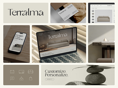 Terralma - Visual Identity brand guidelines brand strategy branding ecommerce furniture luxury minimalist product design sofa store ui visual identity web design