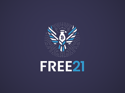Free21 - logo bitcoin cyber logo cyber security