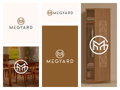 Megyard Furniture Brand Logo aesthetic logo brand logo creative logo furniture brand logo furniture logo logo design logo designer logo maker logotipo luxury logo minimal logo professional logo