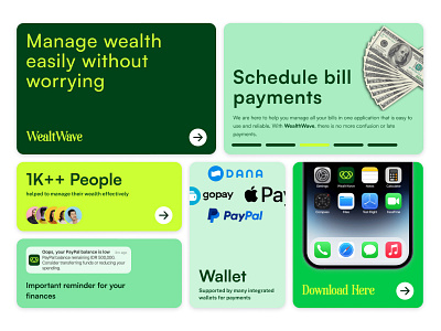 Simple Section Bento Grid apps bento bento grid clean colorfull design grid minimalist payment section simple typography ui ux web design website