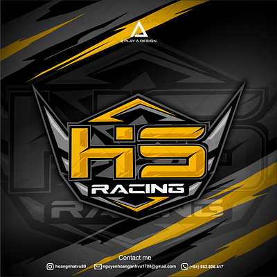 Logo Design For HS Racing branding club graphicdesign illustration logodesign vector