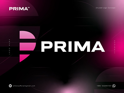 Prima - Logo Design Concept blockchain brand identity branding crypto decentralized defi finance icon lettermark logo logo design logo identity logotype mark modern logo money p logo symbol token wallet