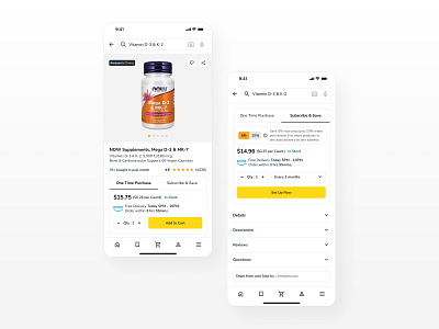 Amazon Subscription Product Detail Page Redesign amazon app design design mobile app redesign