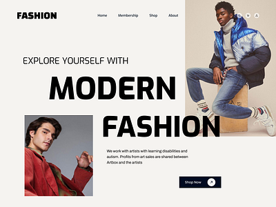 E-commerce fashion website Hero section app creative design ecommerce fashion graphic design illustration landing page logo saas typography ui ux vector web webpage website