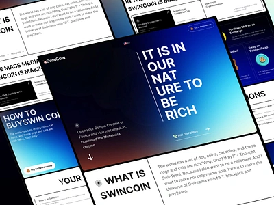 Swincoin meme coin design ai base coin coin landing page crypto degen design doge homepae landing page meme meme coin meme coin landing page meme coin ui page pepe token trend web website