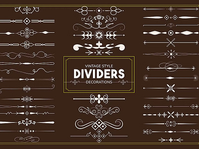 Abstract Decorative Lines Dividers branding design effect illustration ink art modern photo effect photoshop photoshop action ui