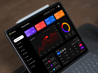 Finance Dashboard Dark UI Design admin dashboard admin panel agency business dashboard colorful ui dark ui dashboard dashboard design dashboard ui dashobards figma design finance dashboard finance dashboard ui gradient color graphcharts mockup mockup design mockup ui uiux vinomind