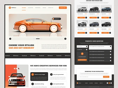 E-commerce Car Shop Landing Page automobile landing page car marketplace car selling website car showroom car website design cars website classic car shop creative design dribbble 2024 ecommerce car landing page ecommerce web design home page ui minimal layout design popular cars shop retro car uiux design user experience user interface website landing page website template design