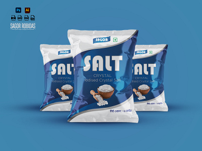 Salt Packet Design design food packaging graphic design illustration packaging design packet design pouch product packaging salt packet