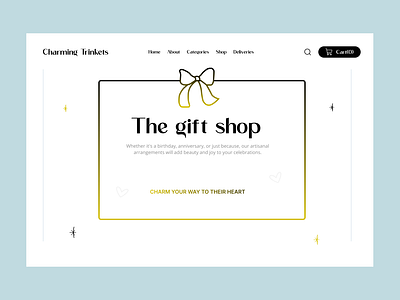 Gift shop UI design design typography ui ux