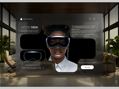 Apple Vision Pro apple product apple vision pro concept figma ui desing web