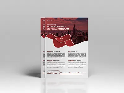 Modern Business Flyer Design flat