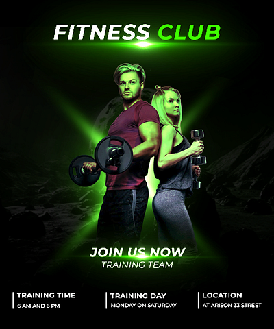 Fitness flyers adobe photoshop branding fitness flyer graphic design