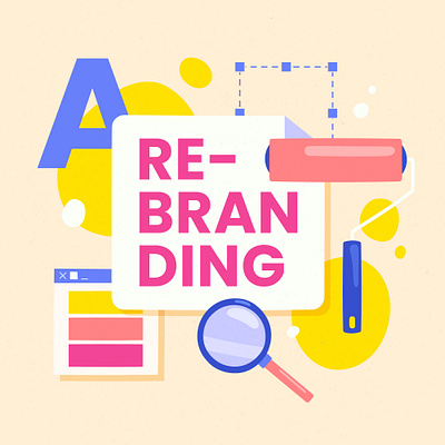Rebranding Design Banner branding graphic design