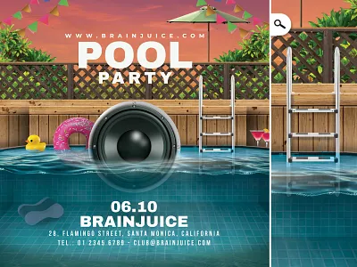 Pool Party Flyer season themed
