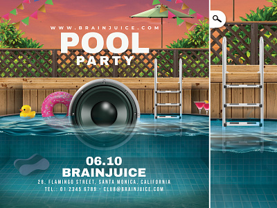 Pool Party Flyer season themed