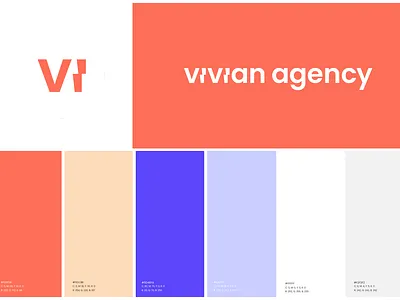 Vivian Agency bolt branding corporate identity energy influencer influencer agency logo marketing agency thunder