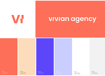 Vivian Agency bolt branding corporate identity energy influencer influencer agency logo marketing agency thunder