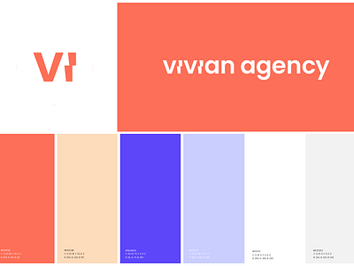 Vivian Agency bolt branding corporate identity energy influencer influencer agency logo marketing agency thunder