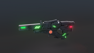 A Scifi Gun game Ready 3D model 3d 3dart 3dweapon blender gameasset gamedev lowpoly render scifi space unity unreal weapon