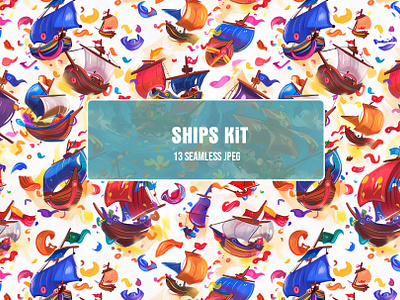 Ships Kit [ 13 Seamless JPEG ] background texture infinite background pattern bundle seamless pattern seamless textures