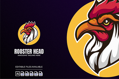 Rooster Mascot Illustration Logo 3d branding colorful design graphic design illustration logo rooster