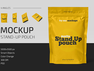 Matte Stand-Up Pouch Mockup Set