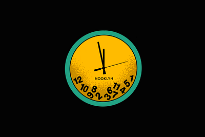 Nooklyn Clock art direction brand branding clock colorful design illo illustration illustrator new york nooklyn nyc procreate time