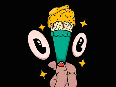 Ice Cream art direction branding character character design colorful design food illustration graphic design ice cream illustration logo nooklyn procreate real estate