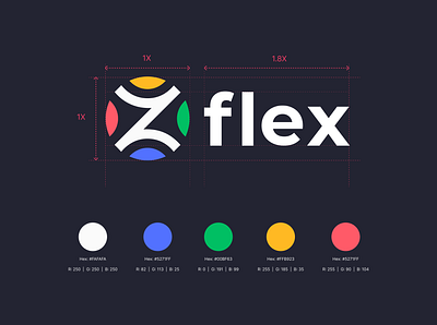 Logo Zflex (recruitment platform) branding guideline logo recruitment platform