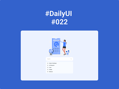 Daily UI #022 | Search ui