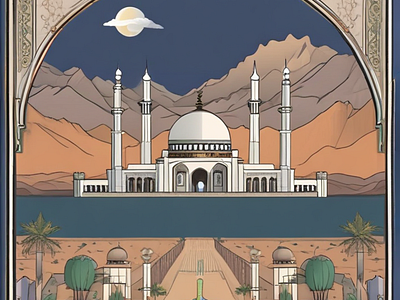 mosque illustration animation behance canva design dribbble graphic design graphics illustration iluustrator mosque