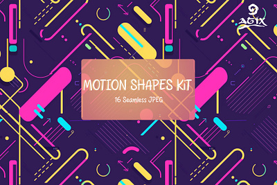 Motion Shapes [ 16 Seamless JPEG ] art print background texture infinite background pattern bundle product print seamless textures