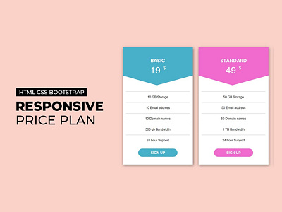 Pricing Table design using Bootstrap codingflicks css css3 frontend html html5 price plan pricing table responsive web design